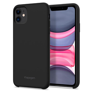 Купить Черный силиконовый чехол для iPhone 11 Spigen Silicone Fit