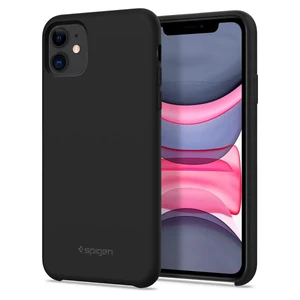 Чорний силіконовий чохол для iPhone 11 Spigen Silicone Fit 076CS27528 - Фото 1