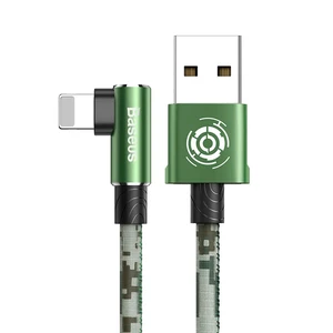 Зарядний кабель для iPhone 1м Baseus Camouflage USB to Lightning Cable Green