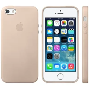 Оригинальный кожаный чехол Apple Case для iPhone 5 | 5S | SE Beige (MF042) - Фото 4