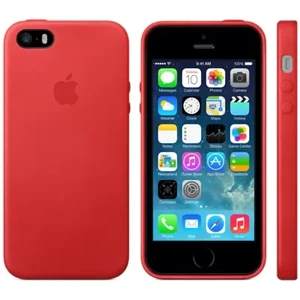 Оригинальный кожаный чехол Apple Case для iPhone 5 | 5S | SE PRODUCT RED (MF046) - Фото 3