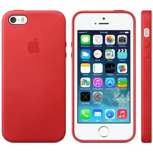 Оригинальный кожаный чехол Apple Case для iPhone 5 | 5S | SE PRODUCT RED (MF046) - Фото 4