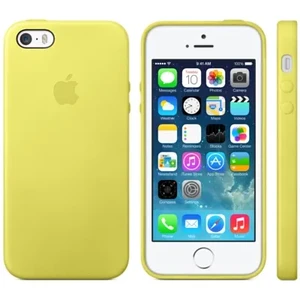 Оригинальный кожаный чехол Apple Case для iPhone 5 | 5S | SE Yellow (MF043) - Фото 4
