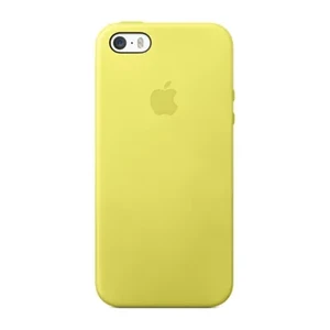 Оригинальный кожаный чехол Apple Case для iPhone 5 | 5S | SE Yellow (MF043) - Фото 2