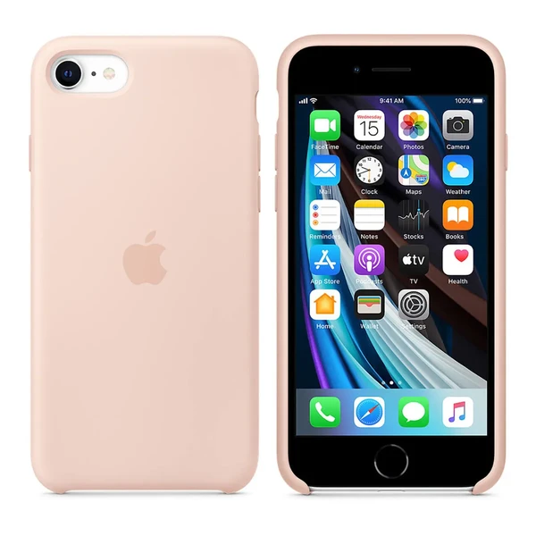 Силіконовий чохол Apple Silicone Case Pink Sand для iPhone SE 3 | SE 2 | 8 | 7 (MXYK2)