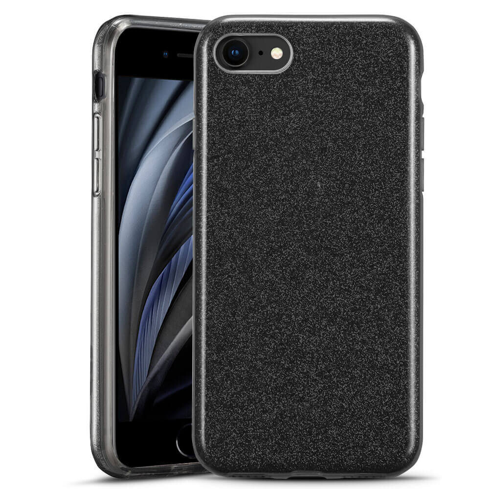 Черный силиконовый чехол ESR Makeup Glitter Case Black для iPhone 8 | 7 | SE (2020)