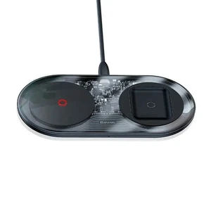 Беспроводная зарядка для iPhone | AirPods | Samsung Baseus Simple 2-in-1 Turbo Edition Black TZWXJK-B01 - Фото 1