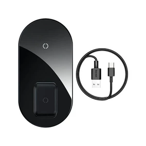 Беспроводная зарядка для iPhone | AirPods | Samsung Baseus Simple 2-in-1 Pro Edition Black - Фото 3