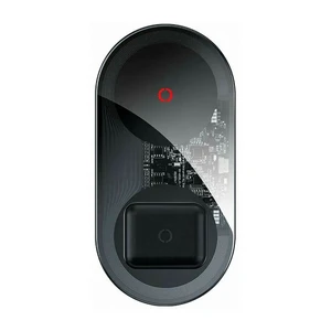 Беспроводная зарядка для iPhone | AirPods | Samsung Baseus Simple 2-in-1 Turbo Edition Black - Фото 2