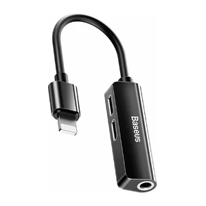 Адаптер для навушників Baseus Audio Adapter L52 Lightning to 3.5mm | 2xLightning CALL52-01 - Фото 1
