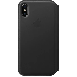 Черный кожаный чехол-книжка Apple Leather Folio Black (MQRV2) для iPhone X | XS - Фото 3