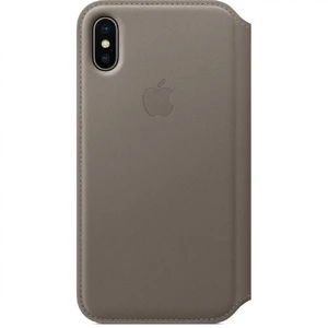 Кожаный чехол-книжка Apple Leather Folio Taupe (MQRY2) для iPhone X | XS - Фото 3