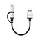 Кабель Just Mobile AluCable Duo mini USB to Lightning/Micro USB - Фото 2