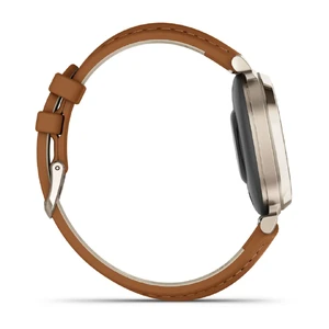 Смарт-часы Garmin Lily 2 Classic Cream Gold с кожаным ремешком Tan Leather Band - Фото 5