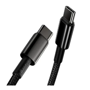Нейлоновий кабель Baseus Tungsten Gold Cable Type-C to Type-C 100W (1m) - Фото 3