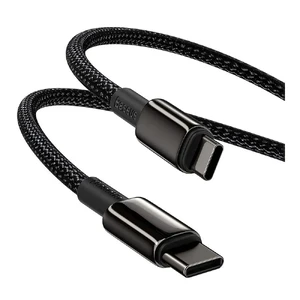 Нейлоновий кабель Baseus Tungsten Gold Cable Type-C to Type-C 100W (1m) - Фото 2