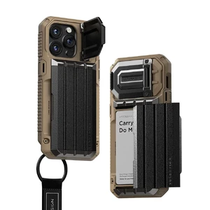 Протиударний чохол-гаманець VRS Design Case Damda Glide Ultimate Khaki для iPhone 15 Pro Max