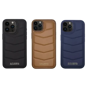 Дутый кожаный чехол Santa Barbara Polo & Racquet Club с подставкой и разъемом для карты CLYDE Blue для iPhone 15 Pro - Фото 2