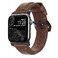 Кожаный коричневый ремешок Nomad Traditional Leather Black Hardware Brown для Apple Watch 42mm/44mm Series 5/4/3/2/1  - Фото 1