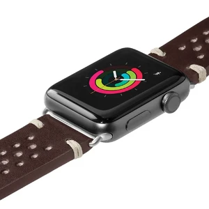 Кожаный ремешок Laut Heritage Burgundy для Apple Watch Ultra 49mm | 45mm | 44mm | 42mm - Фото 2