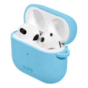 Силіконовий чохол з карабіном Laut HUEX PASTELS Baby Blue для AirPods 3 - Фото 2