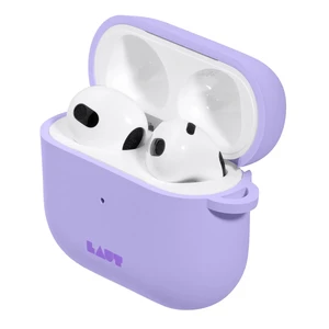 Силіконовий чохол з карабіном Laut HUEX PASTELS Violet для AirPods 3 - Фото 2