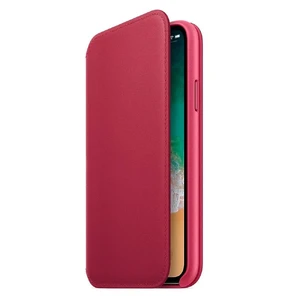 Шкіряний чохол-книжка iLoungeMax Leather Folio Berry для iPhone X | XS OEM  - Фото 1