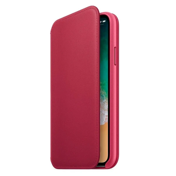 Шкіряний чохол-книжка iLoungeMax Leather Folio Berry для iPhone X | XS OEM у Рівному