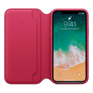Шкіряний чохол-книжка iLoungeMax Leather Folio Berry для iPhone X | XS OEM - Фото 3