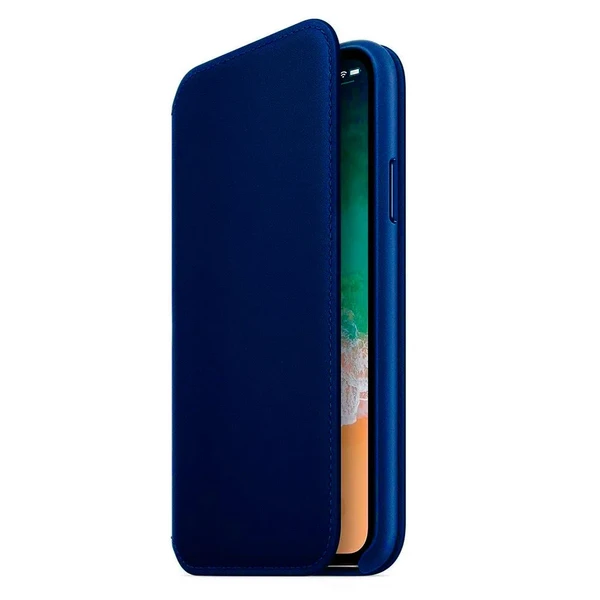 Шкіряний чохол-книжка iLoungeMax Leather Folio Blue для iPhone X | XS OEM у Рівному
