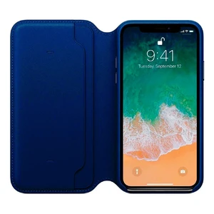 Шкіряний чохол-книжка iLoungeMax Leather Folio Blue для iPhone X | XS OEM - Фото 3