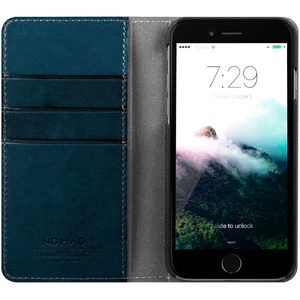 Шкіряний фліп-чохол Nomad Leather Folio Midnight Blue для iPhone SE 3 | SE 2 | 8 | 7 - Фото 3