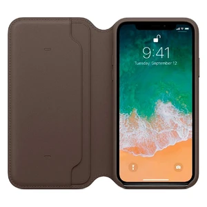 Шкіряний чохол-книжка iLoungeMax Leather Folio Dark Gray для iPhone X | XS OEM - Фото 3