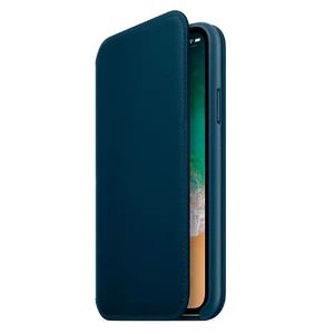 Шкіряний чохол-книжка iLoungeMax Leather Folio Midnight Blue для iPhone X | XS OEM  - Фото 1