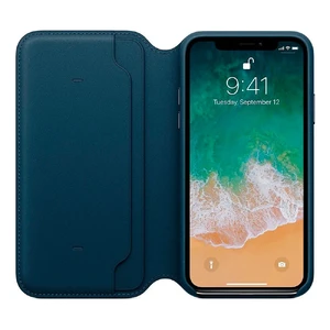 Шкіряний чохол-книжка iLoungeMax Leather Folio Midnight Blue для iPhone X | XS OEM - Фото 3