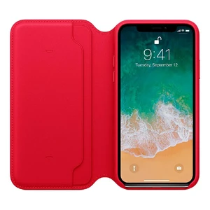 Шкіряний чохол-книжка iLoungeMax Leather Folio Red для iPhone X | XS OEM - Фото 3