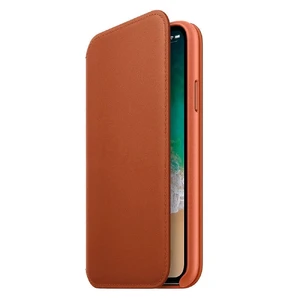 Шкіряний чохол-книжка iLoungeMax Leather Folio Saddle Brown для iPhone X | XS OEM  - Фото 1