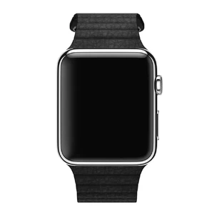 Ремешок Apple Leather Loop Black Large (MJY62 | MQV82) для Apple Watch Ultra 49mm | 45mm | 44mm | 42mm - Фото 4