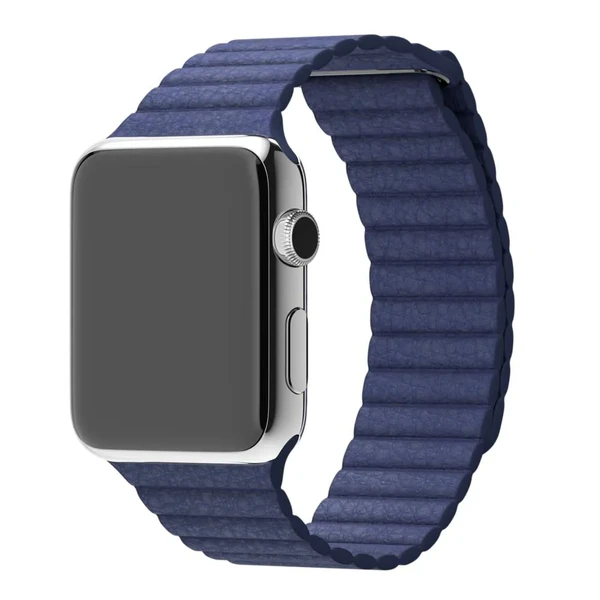 Ремінець Apple Leather Loop Midnight Blue Large (MLHM2) для Apple Watch Ultra 49mm | 45mm | 44mm | 42mm у Рівному
