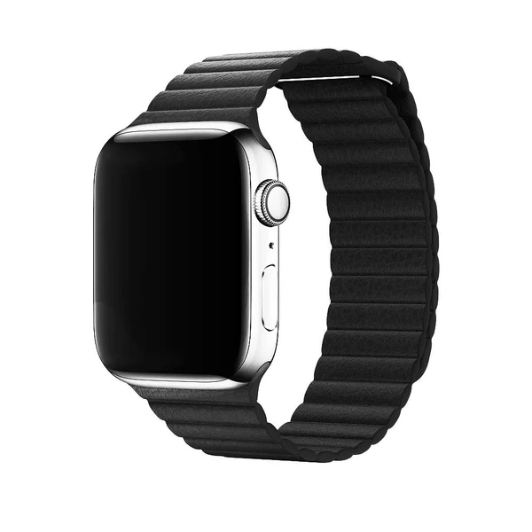 Ремінець iLoungeMax Leather Loop Black для Apple Watch Ultra 49mm | 45mm | 44mm | 42mm  OEM у Рівному