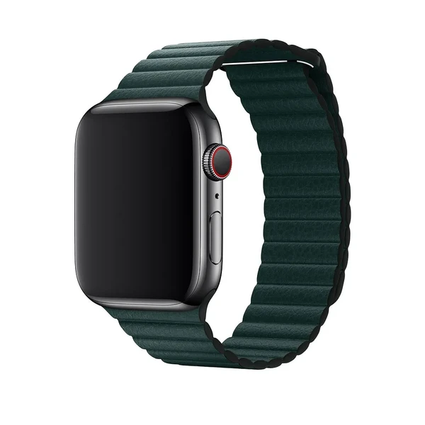 Ремінець iLoungeMax Leather Loop Forest Green для Apple Watch Ultra 49mm | 45mm | 44mm | 42mm  OEM у Рівному