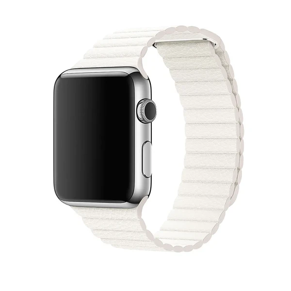 Ремінець iLoungeMax Leather Loop White для Apple Watch Ultra 49mm | 45mm | 44mm | 42mm  OEM у Рівному