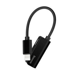 Кабель-перехідник Lightning Baseus iP Male to iP + iP Female Adapter L37 CALL37-01 - Фото 1
