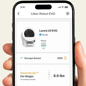 Самоочищувальний лоток для котів Whisker Litter-Robot EVO White з Wi-Fi та контролем запаху - Фото 7