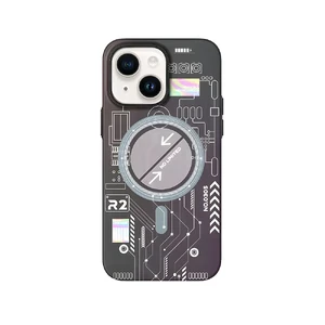 Люмінесцентний чохол для iPhone 14 Plus | iLoungeMax Funda MagSafe Black  - Фото 1