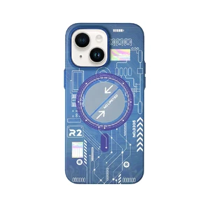 Люмінесцентний чохол для iPhone 14 Plus | iLoungeMax Funda MagSafe Blue  - Фото 1