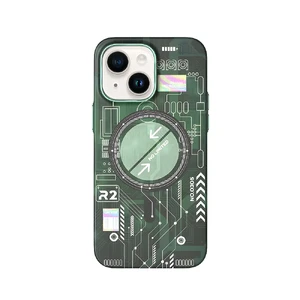 Люмінесцентний чохол для iPhone 14 Plus | iLoungeMax Funda MagSafe Green  - Фото 1