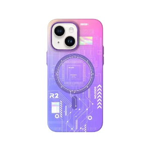 Люмінесцентний чохол для iPhone 14 Plus | iLoungeMax Funda MagSafe Purple  - Фото 1