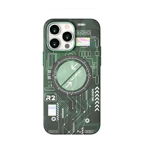 Люмінесцентний чохол для iPhone 14 Pro | iLoungeMax Funda MagSafe Green  - Фото 1