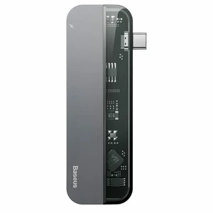 Хаб Type-C для MacBook Pro | Air Baseus Transparent Series Type-C Multifunctional Hub CAHUB-TD0G - Фото 1